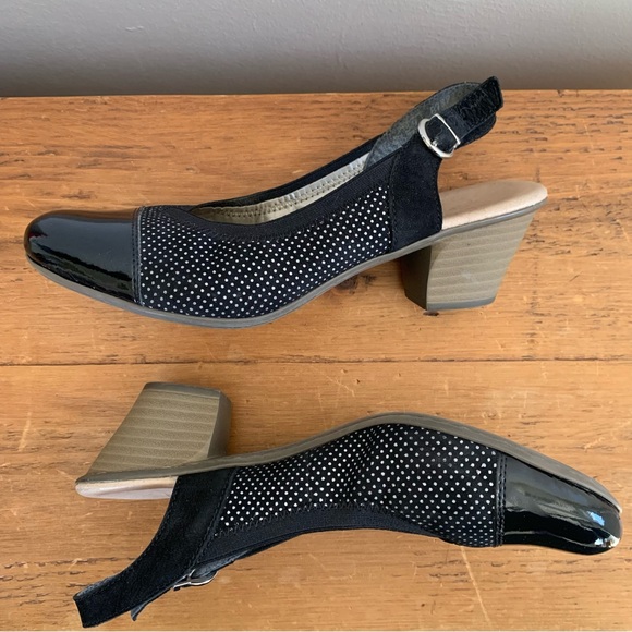 Rieker AntiStress black leather slingbacks. Size 39 (8.5). Excellent condution. - Picture 4 of 6